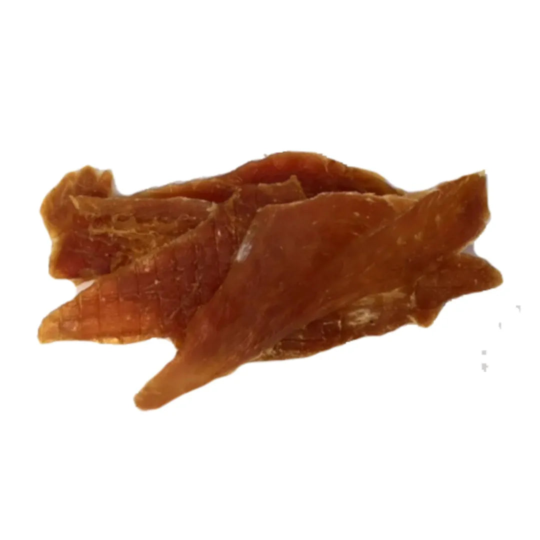Lean Australian chicken breast jerky for dogs, gently air-dried for a healthy protein snack
