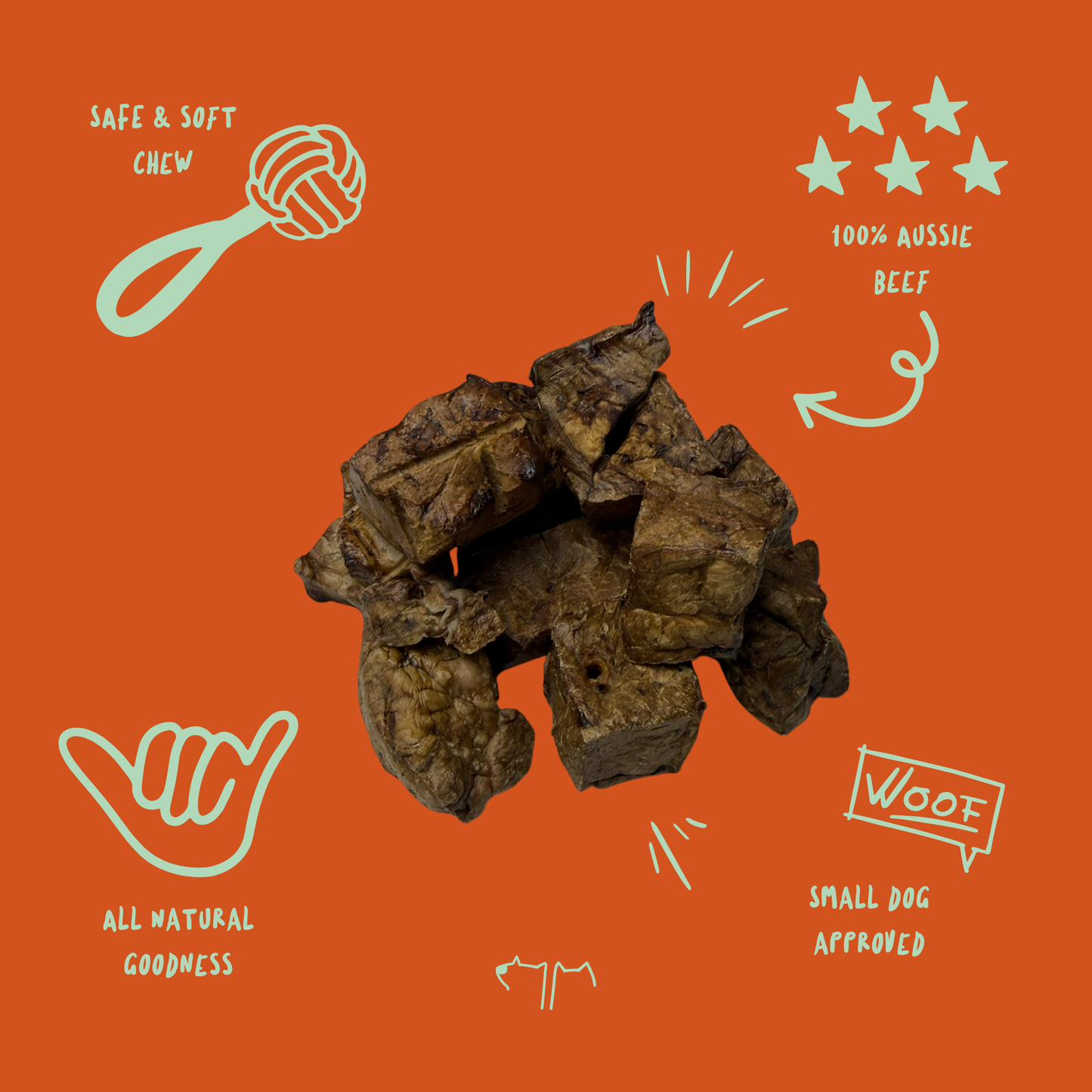 Beef Lung Cubes Large