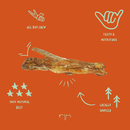 Durable beef tendons for dogs, long-lasting natural chew promoting dental health