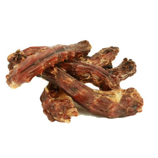 Dried Australian chicken necks for dogs, rich in natural calcium and crunchy texture